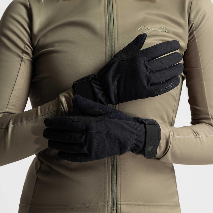Rogelli Core II Fahrradhandschuhe Damen - Absorbiert Vibrationen - Winddichter Winterhandschuhe Fahr
