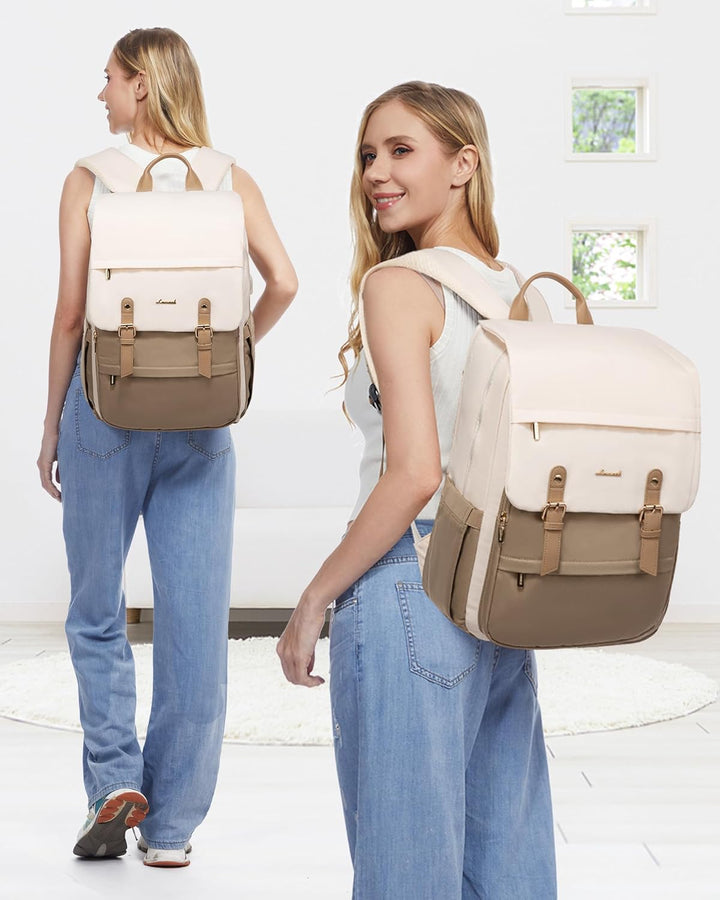 LOVEVOOK Rucksack Damen, Laptop Schulrucksack Wasserdicht, Daypacks Arbeitstasche, Schultasche Reise