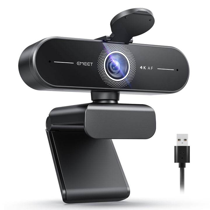 EMEET C60E 4K Webcam für Streaming & Gaming, PDAF-Autofokus, Dual-Mikrofone, Live-Streaming-Kamera m