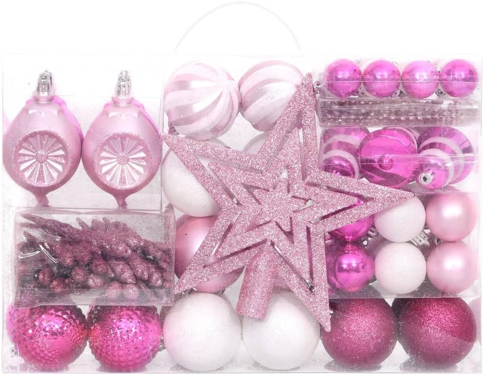 vidaXL Weihnachtskugel Set 108-tlg. Christbaumkugeln Baumschmuck Weihnachtsbaumkugeln Weihnachten We