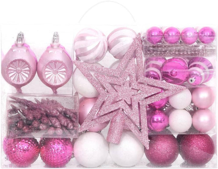 vidaXL Weihnachtskugel Set 108-tlg. Christbaumkugeln Baumschmuck Weihnachtsbaumkugeln Weihnachten We