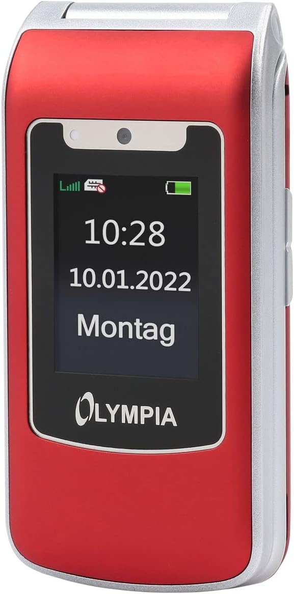 Olympia Style Duo 4G Senioren Mobiltelefon grosse Tasten Klapphandy rot