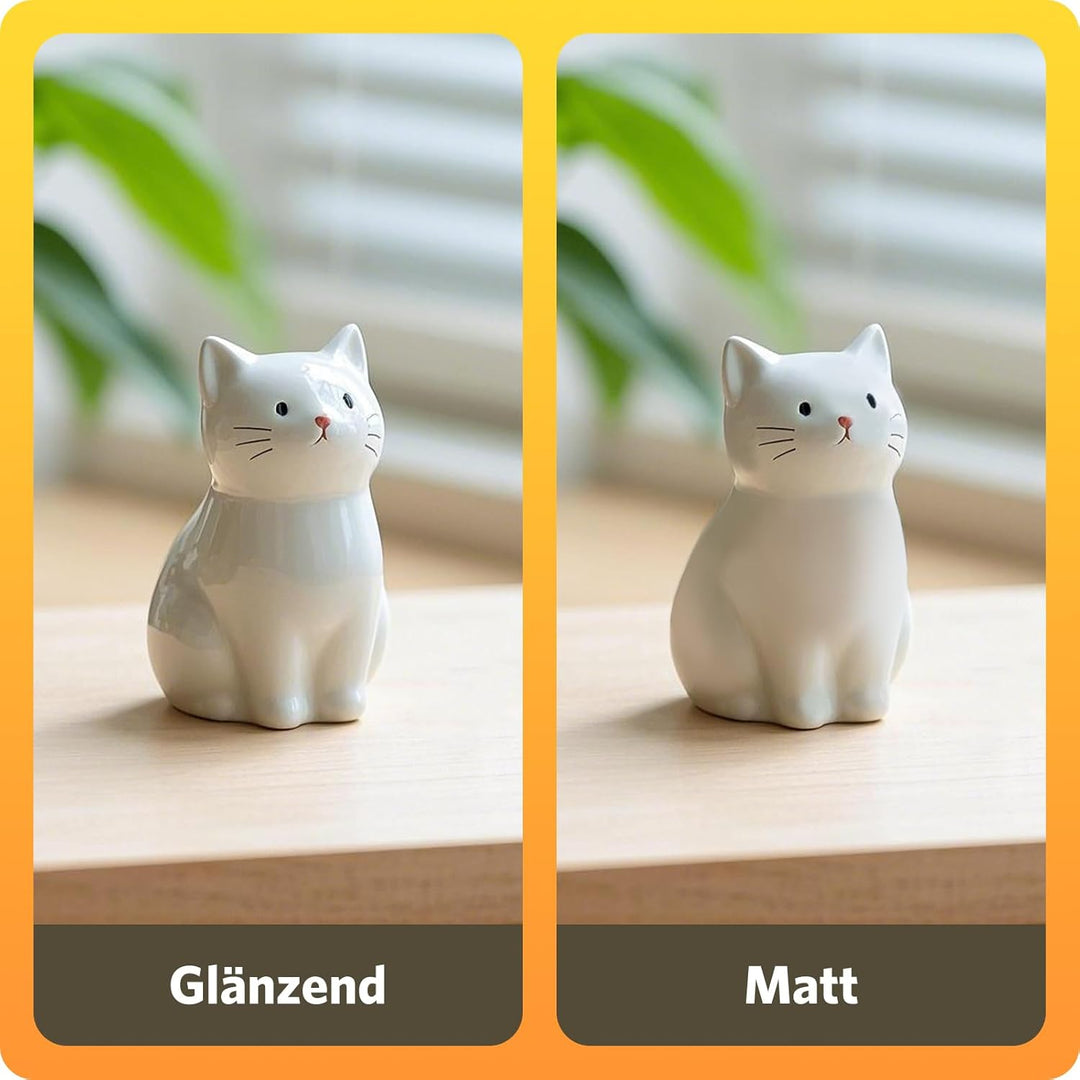 2 x 60ml Air Dry Clay Glaze, Glanz- und Mattlack Set für Lufttrocknenden Ton, Hochglanz & Kratzfest