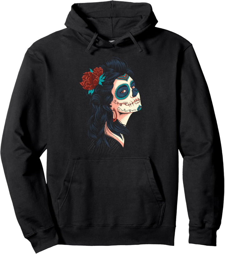 Schöne Lady der Toten - La Calavera Catrina - Santa Muerte Pullover Hoodie