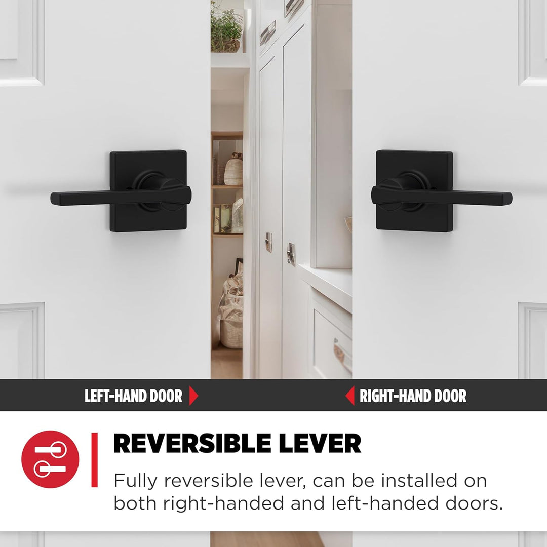 Kwikset 94880-614 Casey Schnuller-Hebel, Mattschwarz