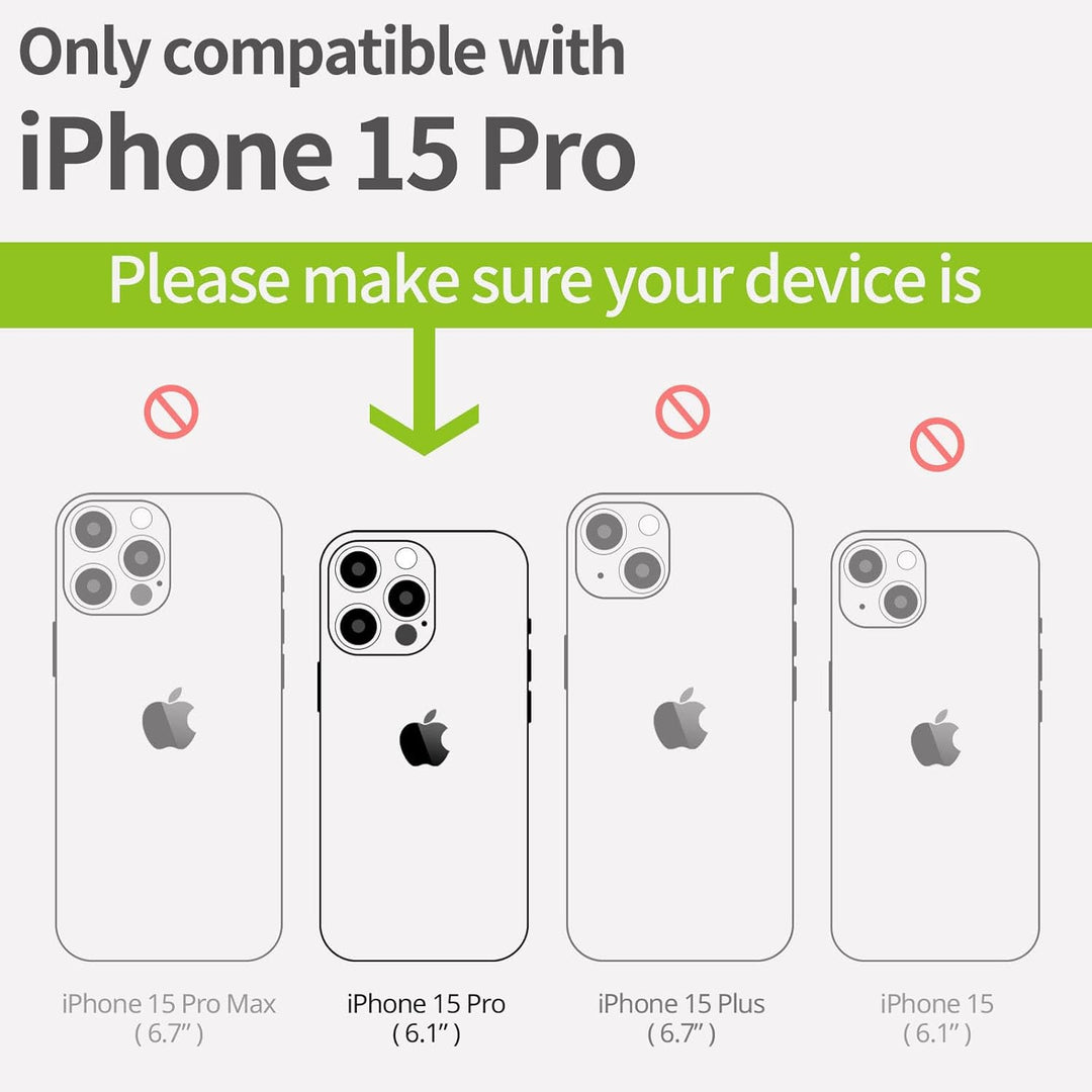 Carveit Holz Handyhülle für iPhone 15 Pro Handyhulle kompatibel mit MagSafe Massivholz für Apple 15