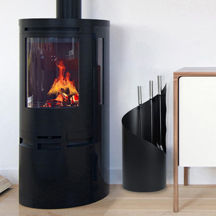 Kaminbesteck Mit 3 teilig modern kaminofen zubehör-Kaminschaufel, Ascheschaufel, Ständer,Mit griff K