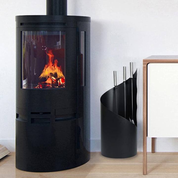 Kaminbesteck Mit 3 teilig modern kaminofen zubehör-Kaminschaufel, Ascheschaufel, Ständer,Mit griff K