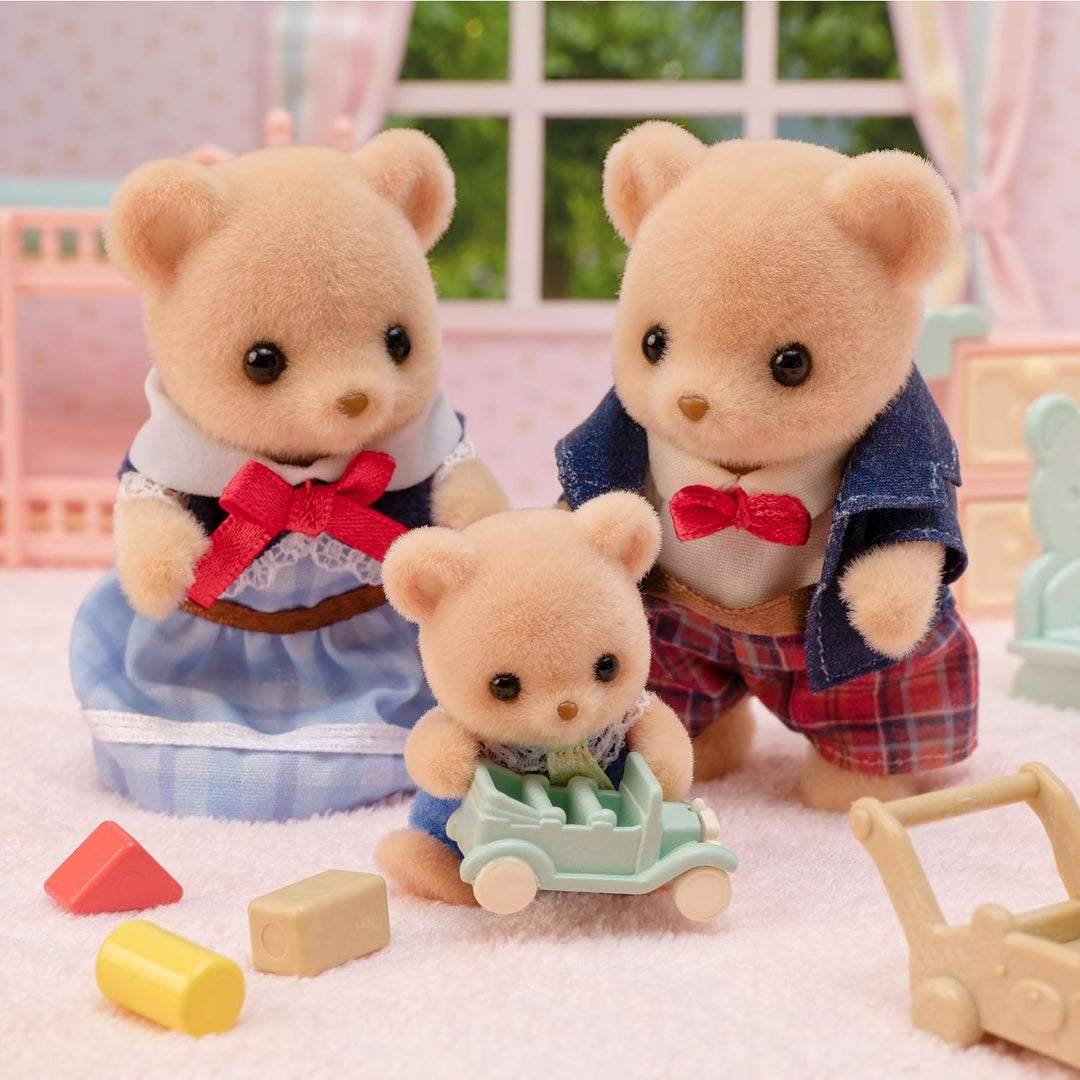 Sylvanian Families - 5851 Biscuit Bären Familie, Spielset mit Tierfigur, Tierfiguren, Bären, Waldtie
