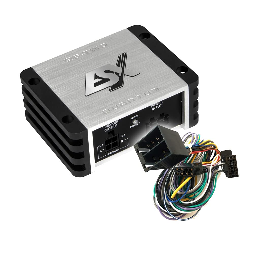ESX QS-TWO-ISO 2-Kanal Auto/KFZ Plug &amp; Play Upgrade Verstärker/Endstufe kompatibel mit MERCEDES - II