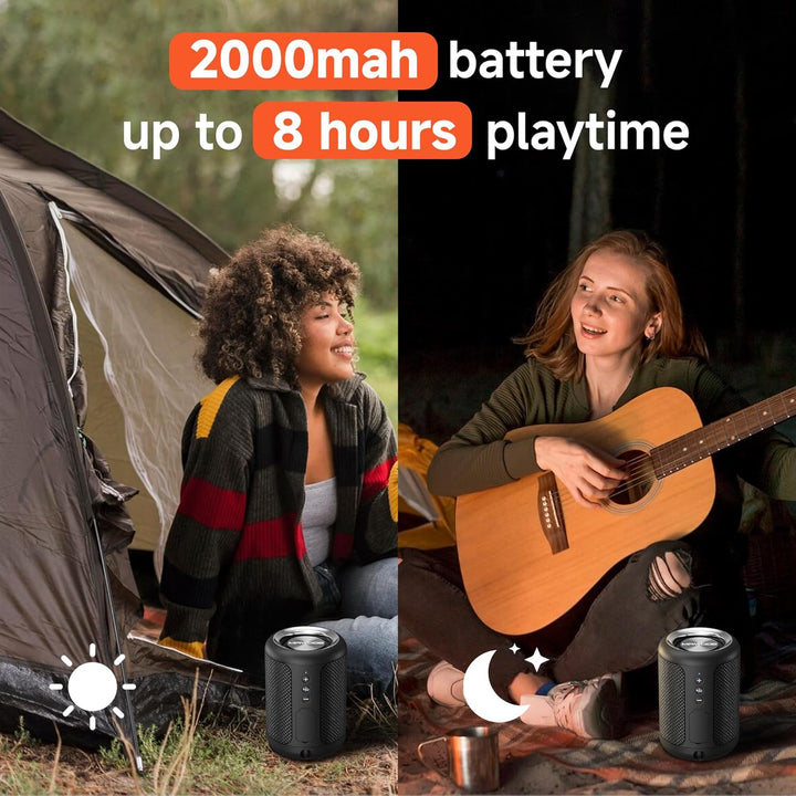 MAWODE T10 Bluetooth Lautsprecher, wasserdicht, 8 Std. Wiedergabezeit, tragbar, klein, leicht, Mini,