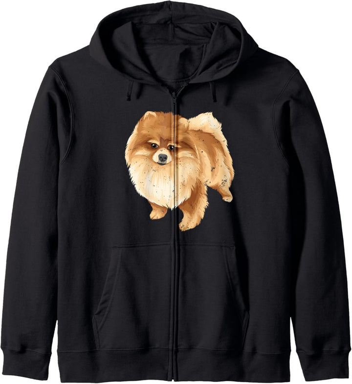 Cute Pomeranian Dog Graphic Kapuzenjacke