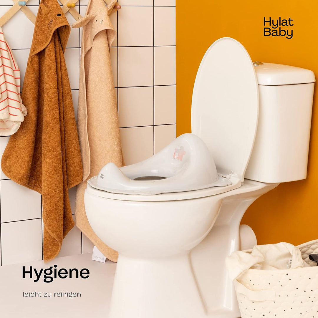 Hylat Baby Kinderhocker & Kindertoilettensitz Set - Rutschfester Tritthocker + Toilettenaufsatz für