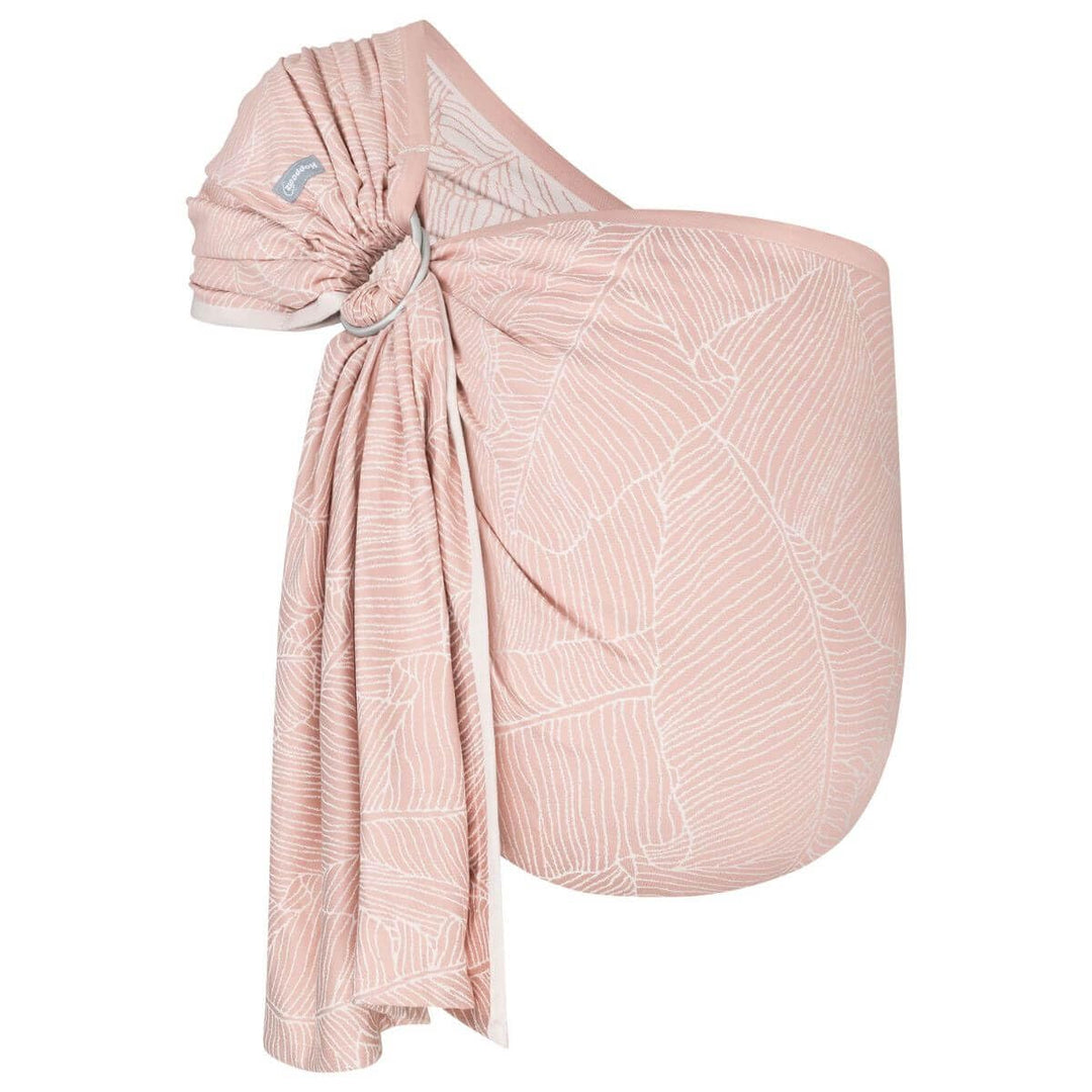 Hoppediz Ring-Sling, Baby-Tragetuch ab Geburt, 100% kbA-Baumwolle, Design Grenada rose, Grenada rose