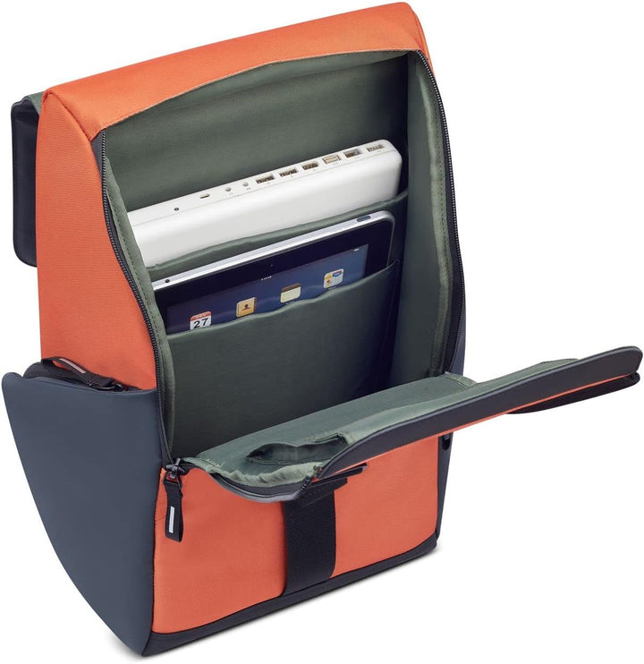 DELSEY PARIS - SECURFLAP - Weicher Rucksack - 45x31x14 cm - 21 Liter - S - Orange, Orange