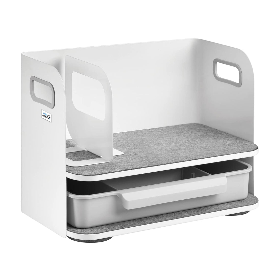 Ergo Office ER-440 Schreibtisch-Organizer mit Schublade und Buchstütze Organizer für Büroutensilien