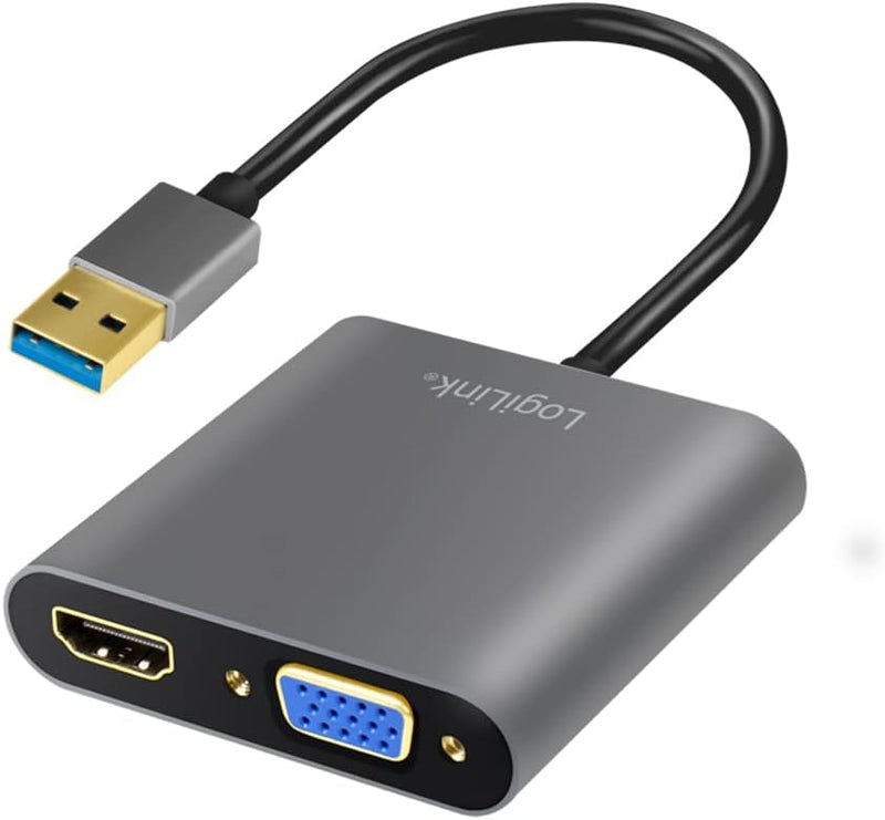 LogiLink Adapter USB 3.0 auf VGA/HDMI, UA0234 zu VGA + HDMI, zu VGA + HDMI