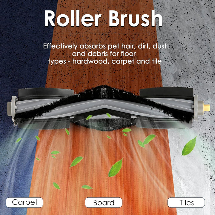 (4 Stück) Walzenbürste Kompatibel mit ECOVACS DEEBOT X1/ X1 Omni/ X1 Turbo/ X1 PRO Omni/ T10/ T10 Om