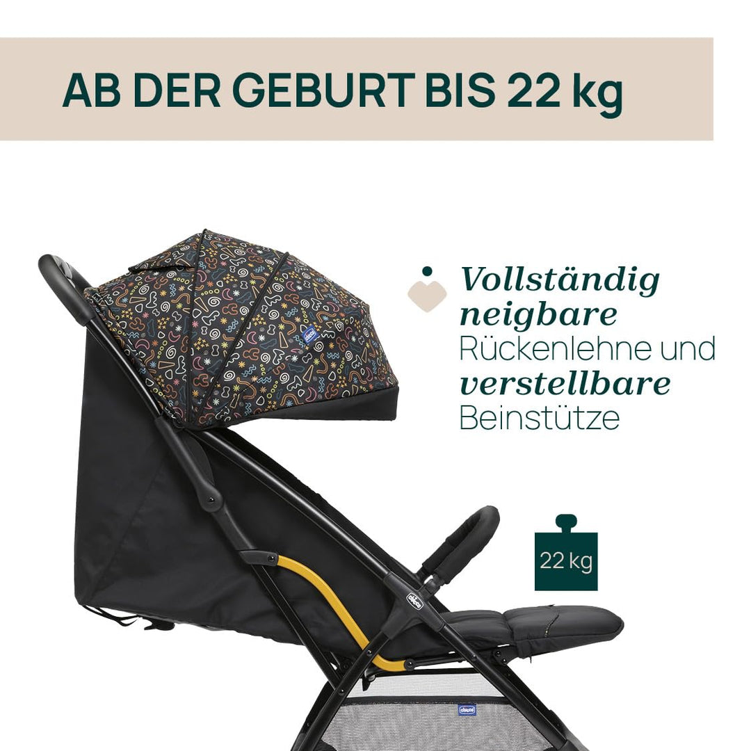 Chicco Glee lighter Kinderwagen, Buggy, praktisch und leicht, automatischer Schliessmechanismus, bre