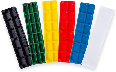 SILISTO Kunststoff Verglasungsklötze Set mehrfarbig 100 x 28 x 1-6 mm, 600 Stück - Made in Germany