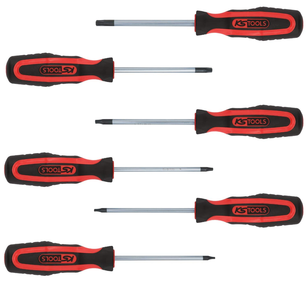 KS Tools 159.0040 ERGOTORQUEplus Schraubendreher-Satz, 6-tlg., TX mit Bohrung