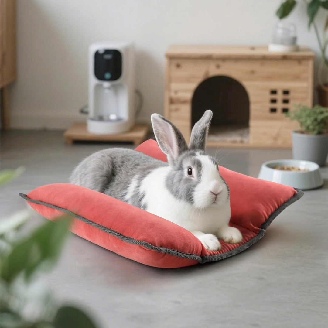Kaninchen Bett – Zweiseitiges Waschbares Kaninchenkissen, Matte für Junge Katzen, Meerschweinchen un