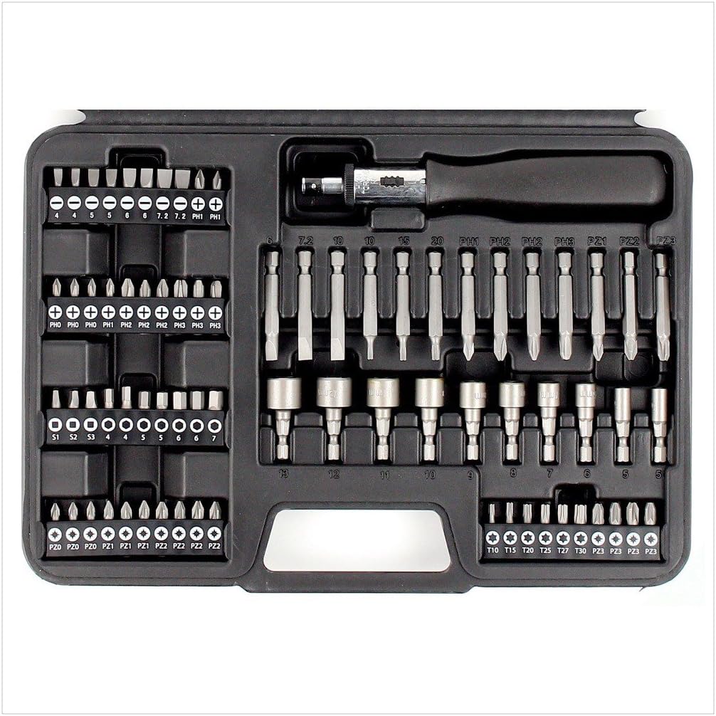 Juego de 109 Piezas para Atornillar y Taladrar; 13 X Brocas para Madera 3-8mm, 13 X Brocas para meta