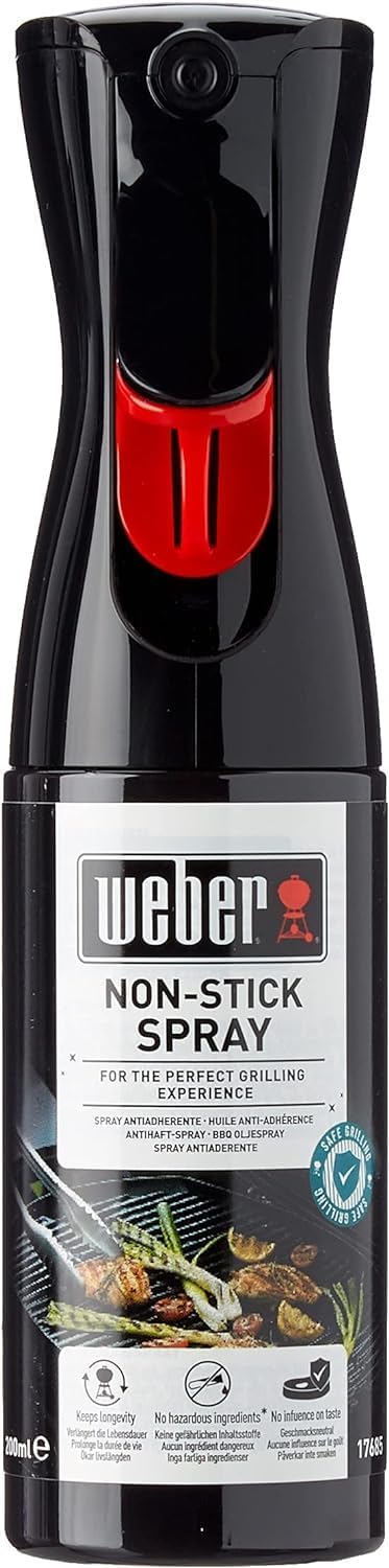 Weber 17685 Antihaft Spray, Grillrost-Pflege, Non-Stick Spray, 200 ml, Schwarz, 25.0 x 6.0 x 9.0 cm