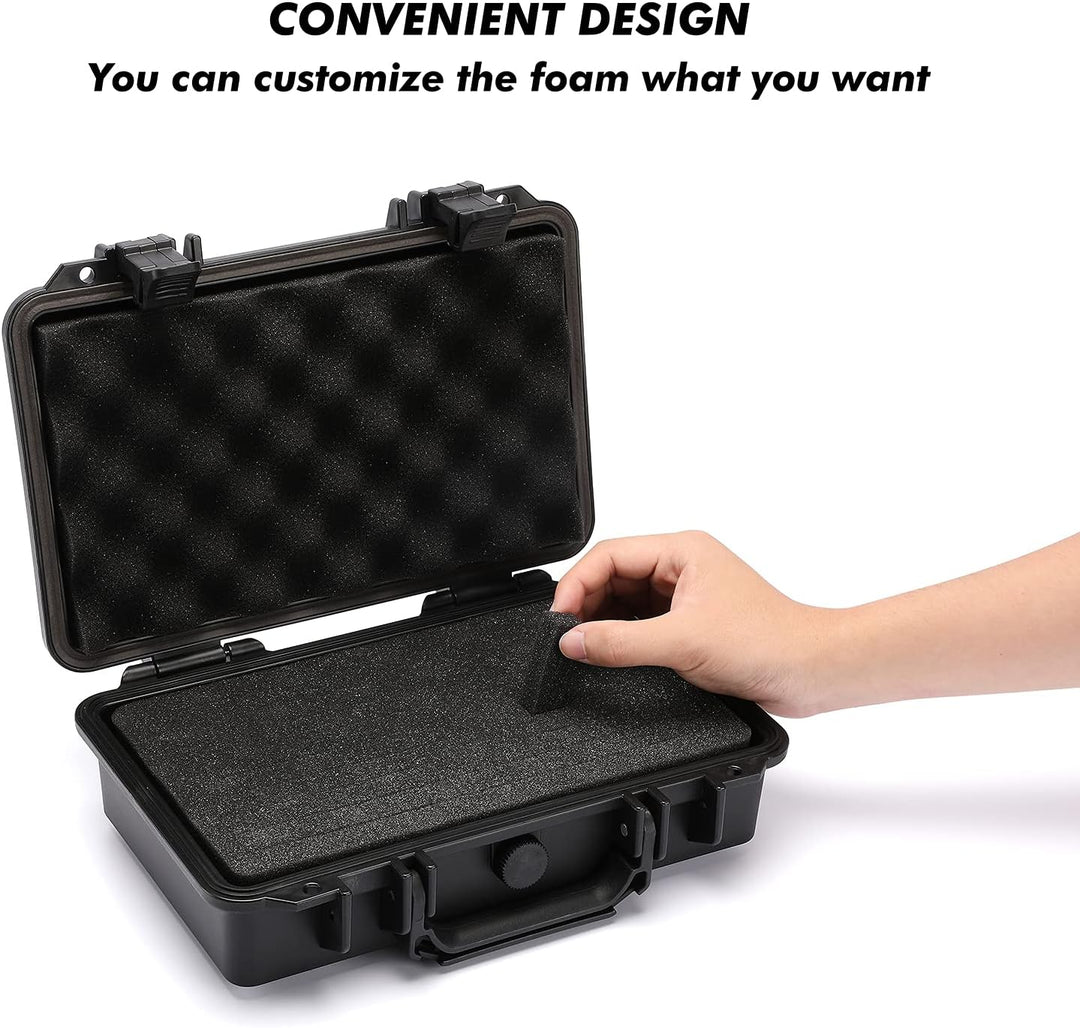 CASOMAN 11.5-Inch Water-proof & Explosion-Proof Box, with Cush- Proof Sponge, IP67 Water Proof Grade