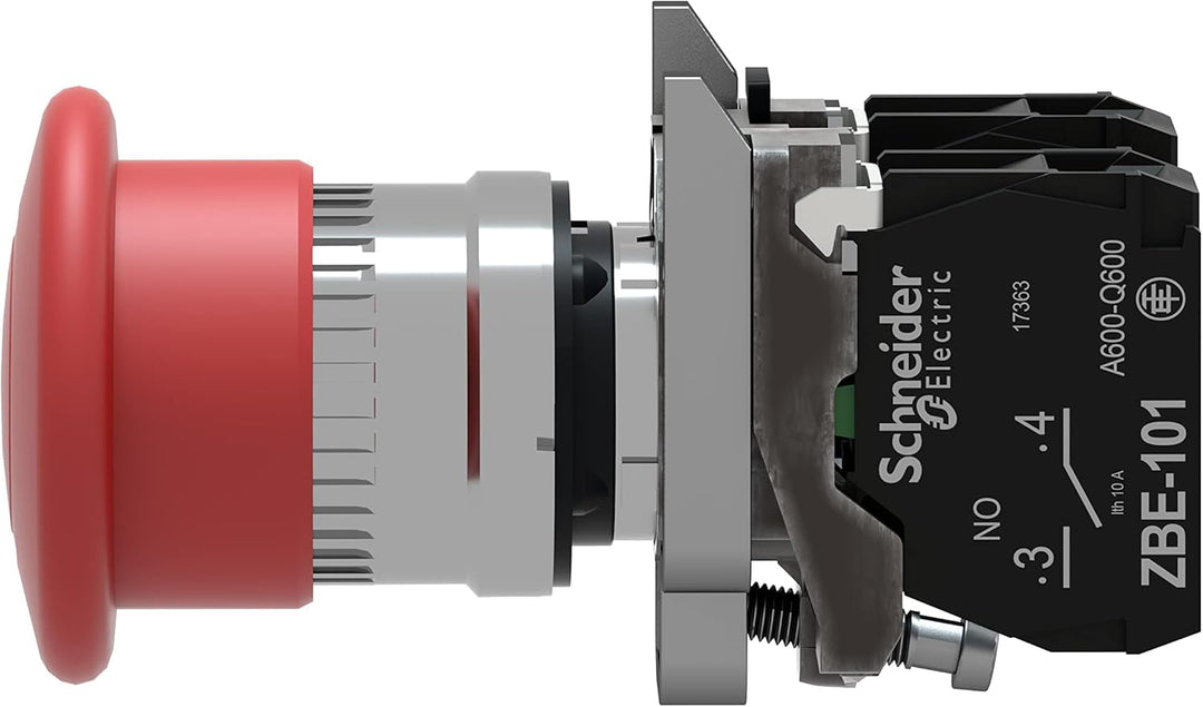 Schneider Electric - Harmony, Pilzdrucktaster NOT-AUS, rastend, Zugentriegelung, 1S+1Ö, XB4BT845 Met