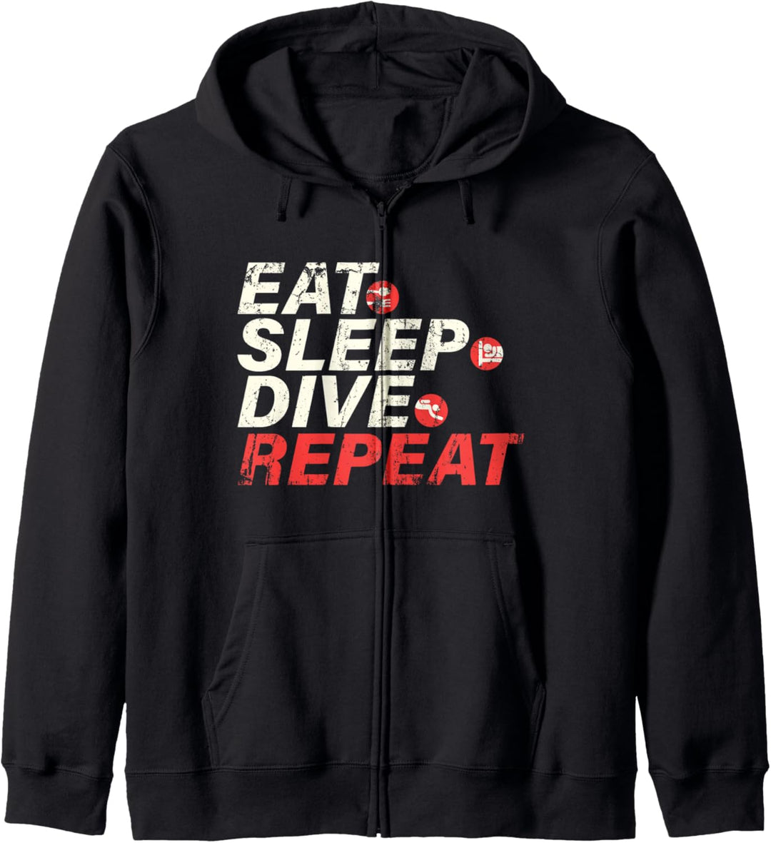 Eat Sleep Dive Repeat Diving Kapuzenjacke