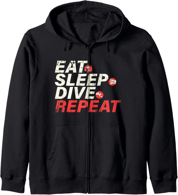 Eat Sleep Dive Repeat Diving Kapuzenjacke