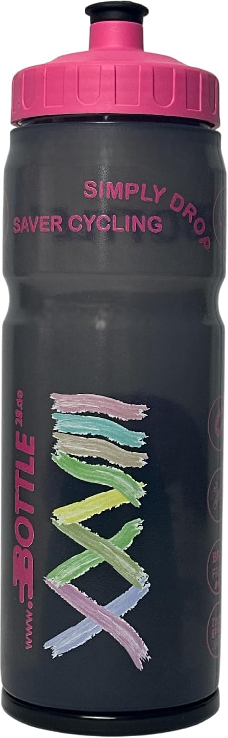 0,7L Fahrradflasche mit integrierter Werkzeugbox Magenta Made in DE Magenta 700 ml, Magenta 700 ml