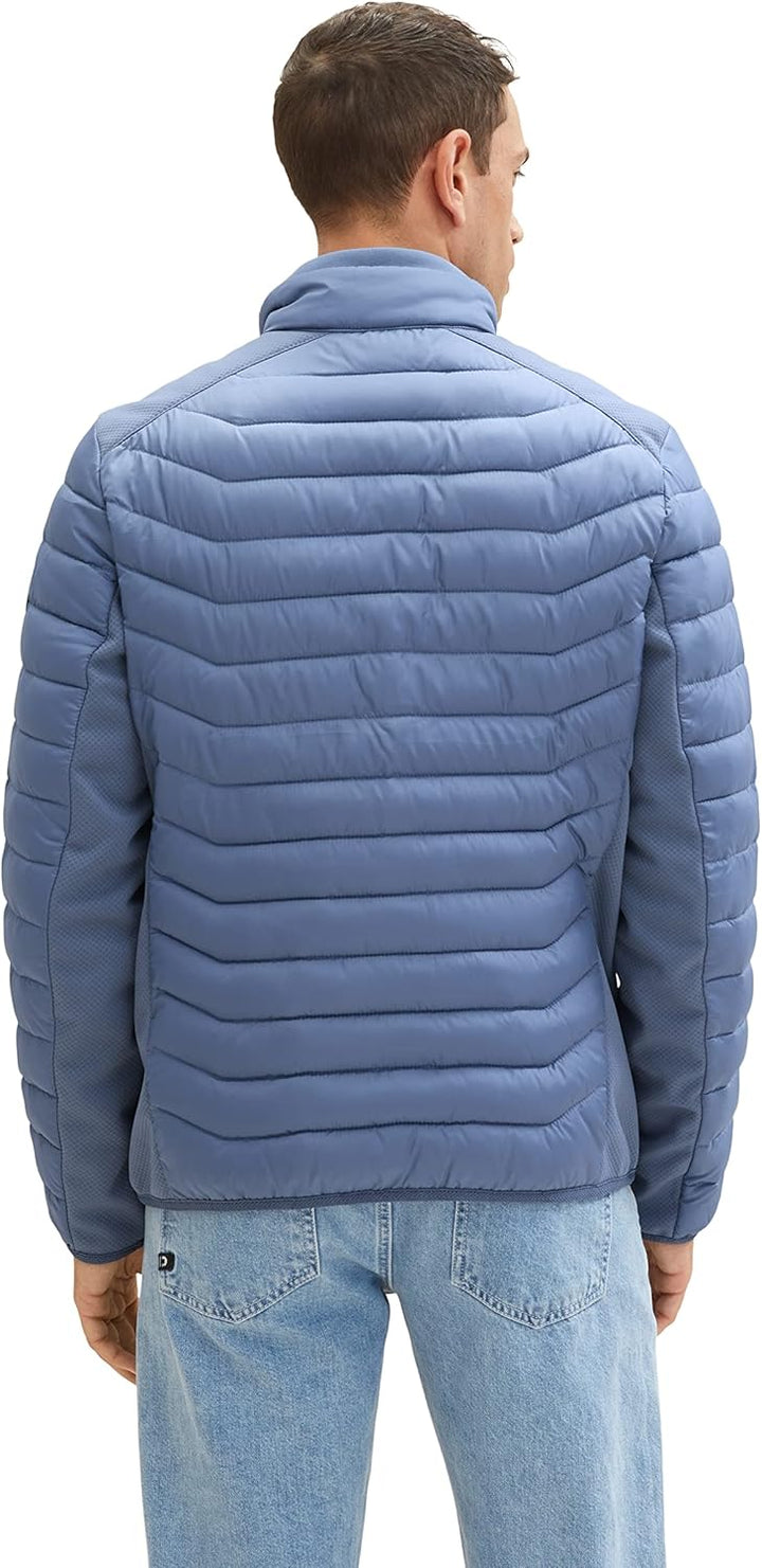 TOM TAILOR Herren Hybrid Steppjacke mit Stehkragen XXL 10877-china Blue, XXL 10877-china Blue