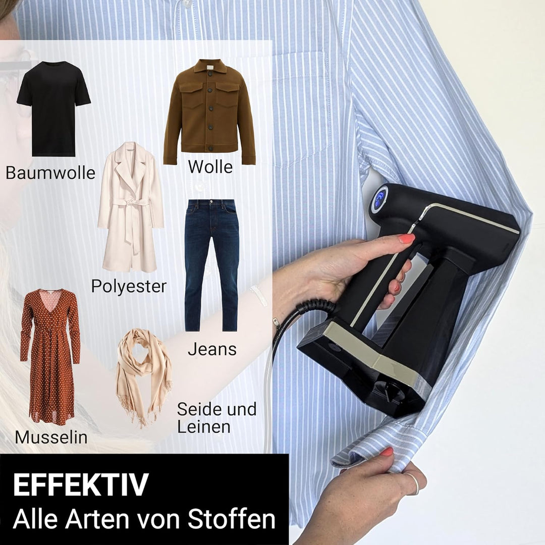 STEAMONE - Reise & Dampfglätter 2000W 30g/min - Kompaktes tragbares Bügeleisen (400 ml) - Entfernt 9