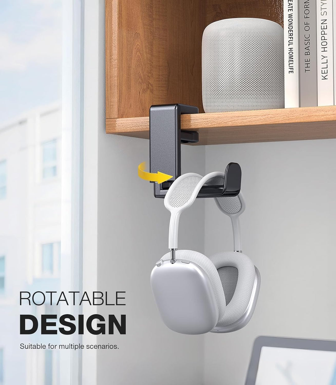 Coolpow Headset Halterung für Gaming Tisch【360° Drehbar】 Kopfhörer Ständer Tisch Kopfhörerhalter Ein
