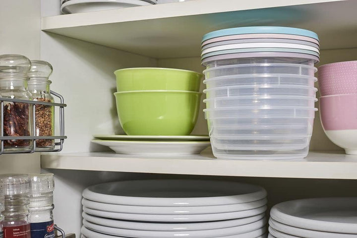 RoyalFay Pizzaballenbox Piccolo 10 Stück mit Deckel Pizzateigballen Zutatenbehälter Gärbox (Farbe we