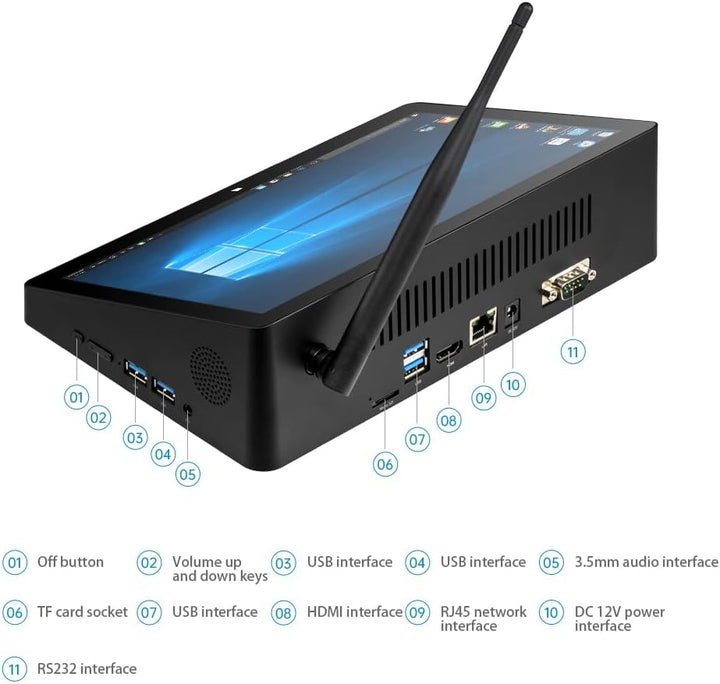 PIPO X10s - Windows 10 Tablet-PC, 10.1 Zoll Full HD, N100, 12 GB DDR4 RAM, 256 GB SSD, Dualband AC W