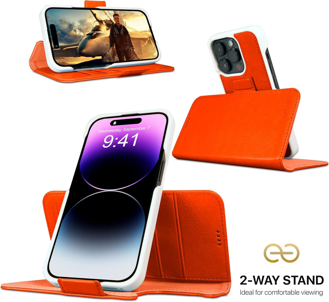 Dreem Fibonacci iPhone 14 Pro Max Brieftaschen-Etui / 2-in-1 stossfestes Etui und abnehmbares Folio