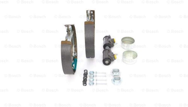 Bremsbackensatz KIT SUPERPRO Hinten von Bosch Ø 180 mm vormontiert mit Zubehör (0 204 114 028) Brems