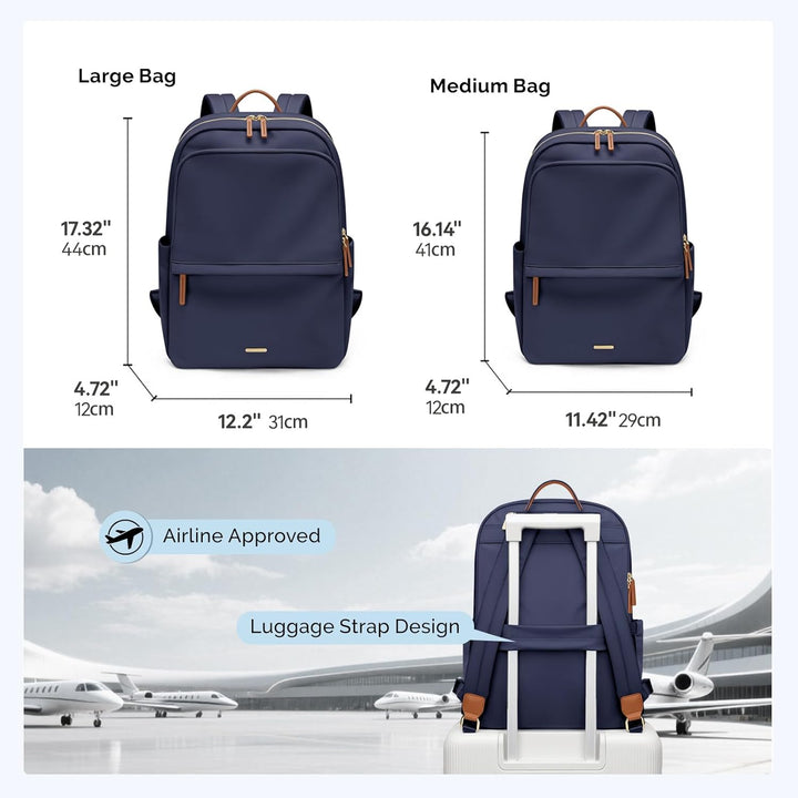 GOLF SUPAGS Laptop Rucksack für Damen Casual Daypack für Arbeit Reisen College Schulrucksack Handtas