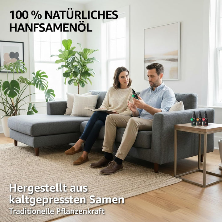 YamnaYa – Premium Hanföl 30% | Kaltgepresst & Vegan | Reines Naturöl Ohne Zusätze | Laborgeprüfte Qu