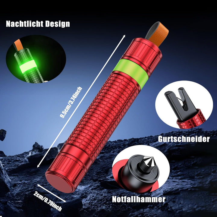 Nothammer Auto mit Gurtschneider, 2 in 1 Gurtschneider Notfallhammer 2 Stück Sicherheitshammer Glasb