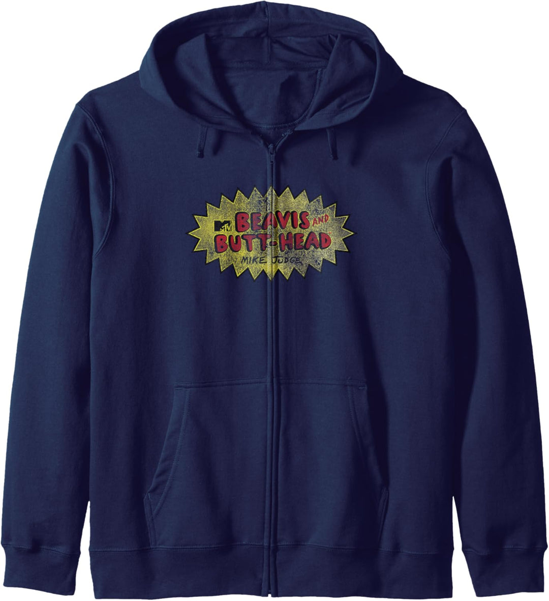 Beavis and Butt-Head Distressed Faded Logo Kapuzenjacke