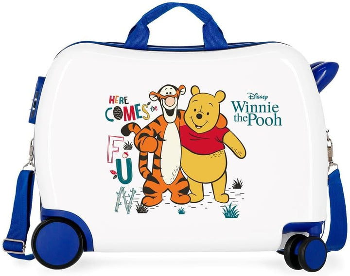 Disney Winnie The Pooh Kinderkoffer, weiss, 50 x 39 x 20 cm, Hartplastik, seitlicher Kombinationsver