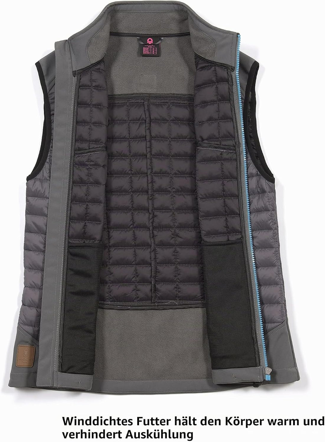 Little Donkey Andy Leichte Puffer Weste Damen Warme Ärmellose Outdoorjacke Wandern Reisen Laufen XL