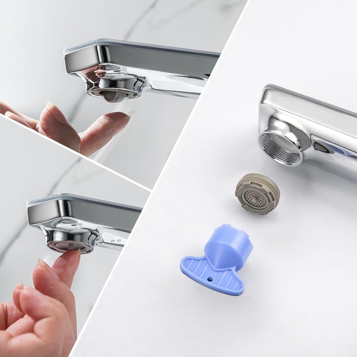 Wasserhahn Bad mit LED-Temperaturanzeige Badarmatur,Waschtischarmatur aus Messing Einhebelmischer Ba