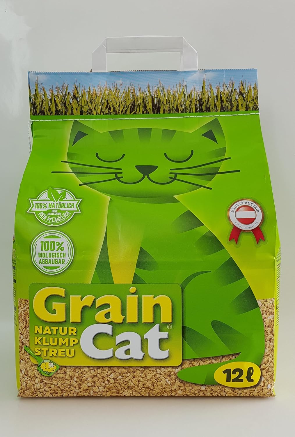 guoml Grain Cat, Green Cat Öko-Katzenstreu 6 x 12 Liter Katzenstreu klumpend 72 Liter