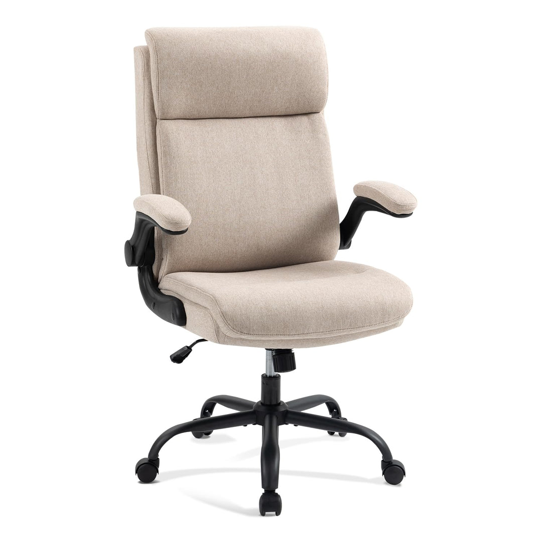 CASTLOVE Ergonomischer Bürostuhl - Schreibtischstuhl mit Rückenlehne - Hochklappbare Armlehne - Hohe