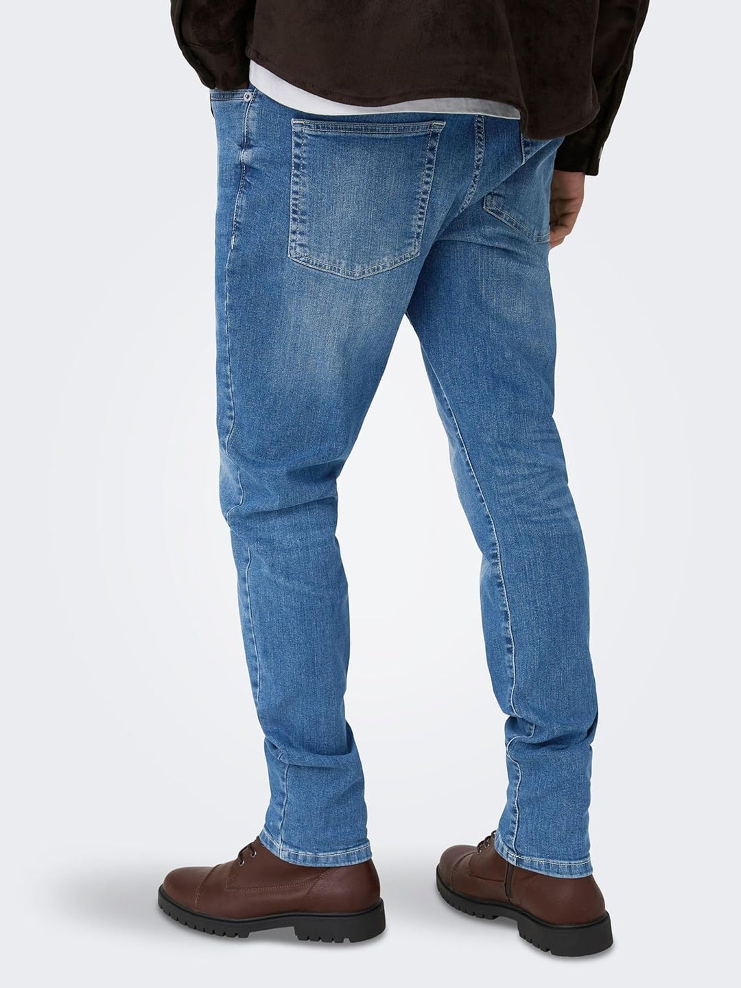 ONLY & SONS Male Slim Fit Jeans ONSLOOM Mid Rise Slim Fit Jeans 28W / 30L Medium Blue Denim, 28W / 3